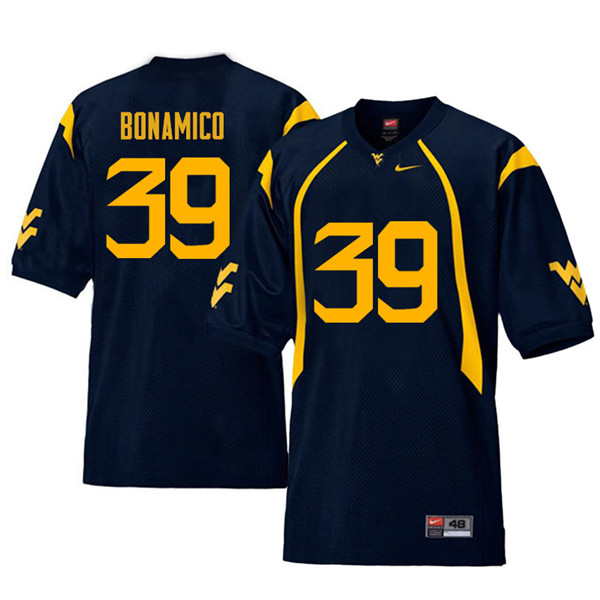 NCAA Men's Dante Bonamico West Virginia Mountaineers Navy #39 Nike Stitched Football College Retro Authentic Jersey CW23G56ND